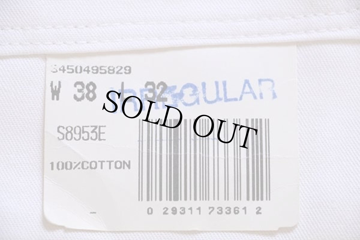 画像6: デッドストック★90s USA製 Dickiesディッキーズ 山ポケ コットン オーバーオール 生成り W38 L32★G (6)