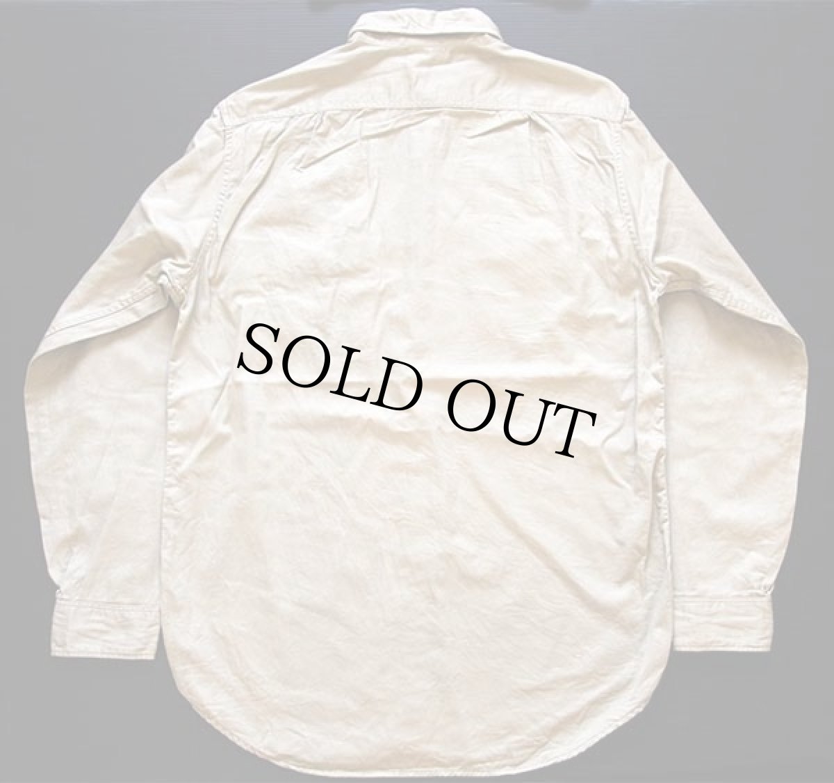 画像2: 60s Leeリー マチ付き コットンツイル ワークシャツ カーキ 16L (2)