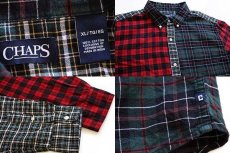 画像3: CHAPS クレイジーパターン タータンチェック ボタンダウン オックスフォード コットンシャツ (3)