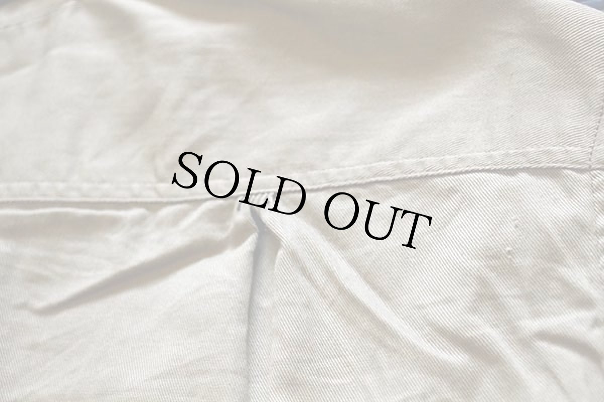 画像7: 60s Leeリー マチ付き コットンツイル ワークシャツ カーキ 16L (7)