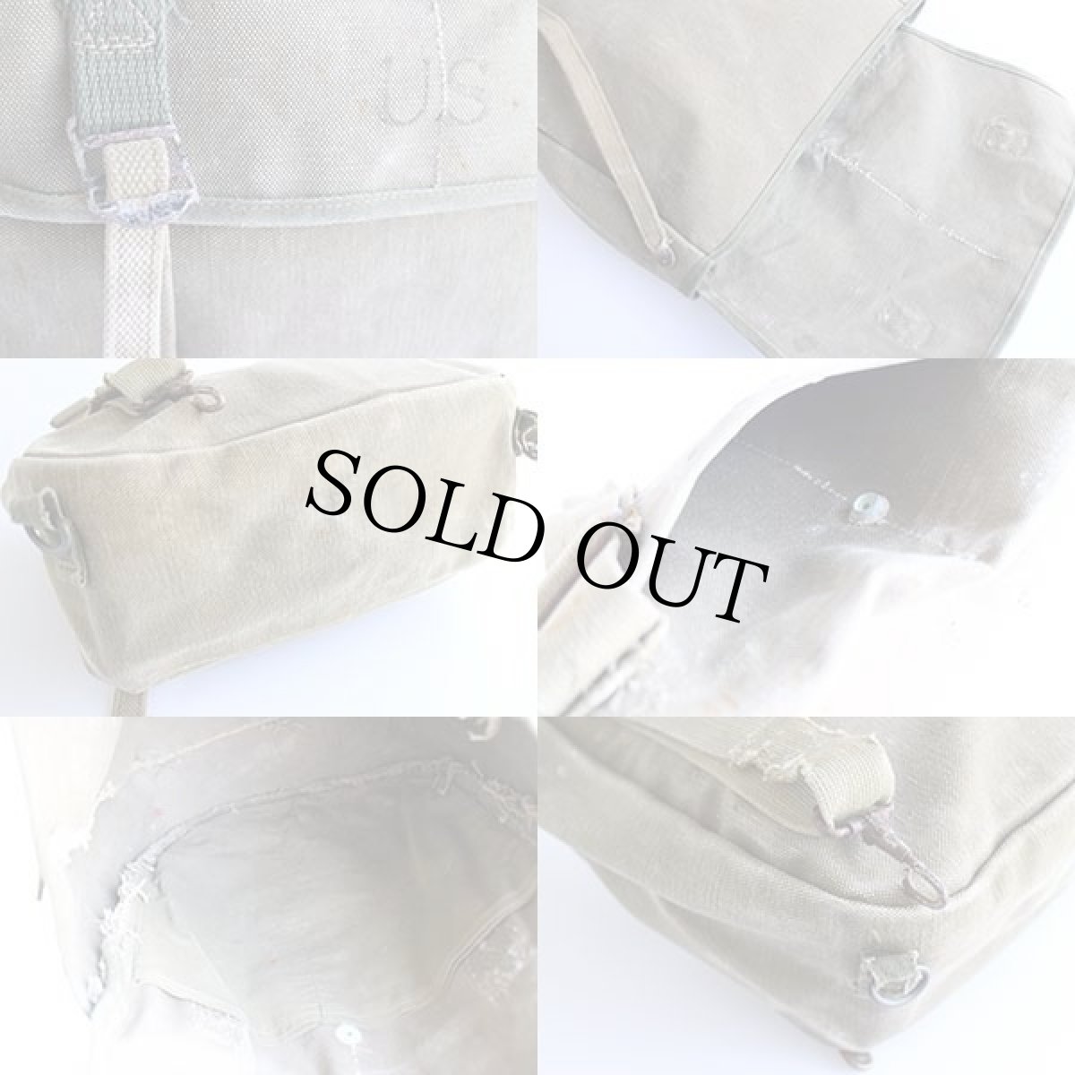 画像5: 40s 米軍 USステンシル キャンバス ミュゼットバッグ オリーブドラブ (5)