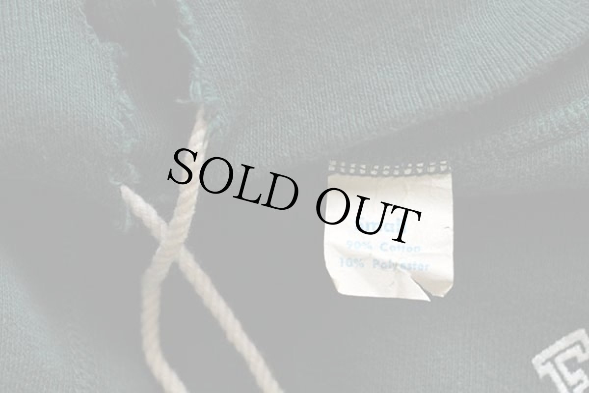 画像4: 60s EDINA PHYSICAL EDUCATION 四段中抜き フロッキープリント スウェットパンツ 緑 S (4)