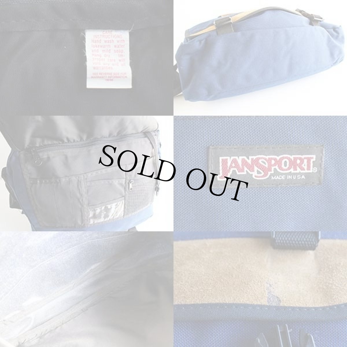 画像3: 90s USA製 JANSPORTジャンスポーツ 2WAY ナイロン ショルダーバッグ 紺 (3)