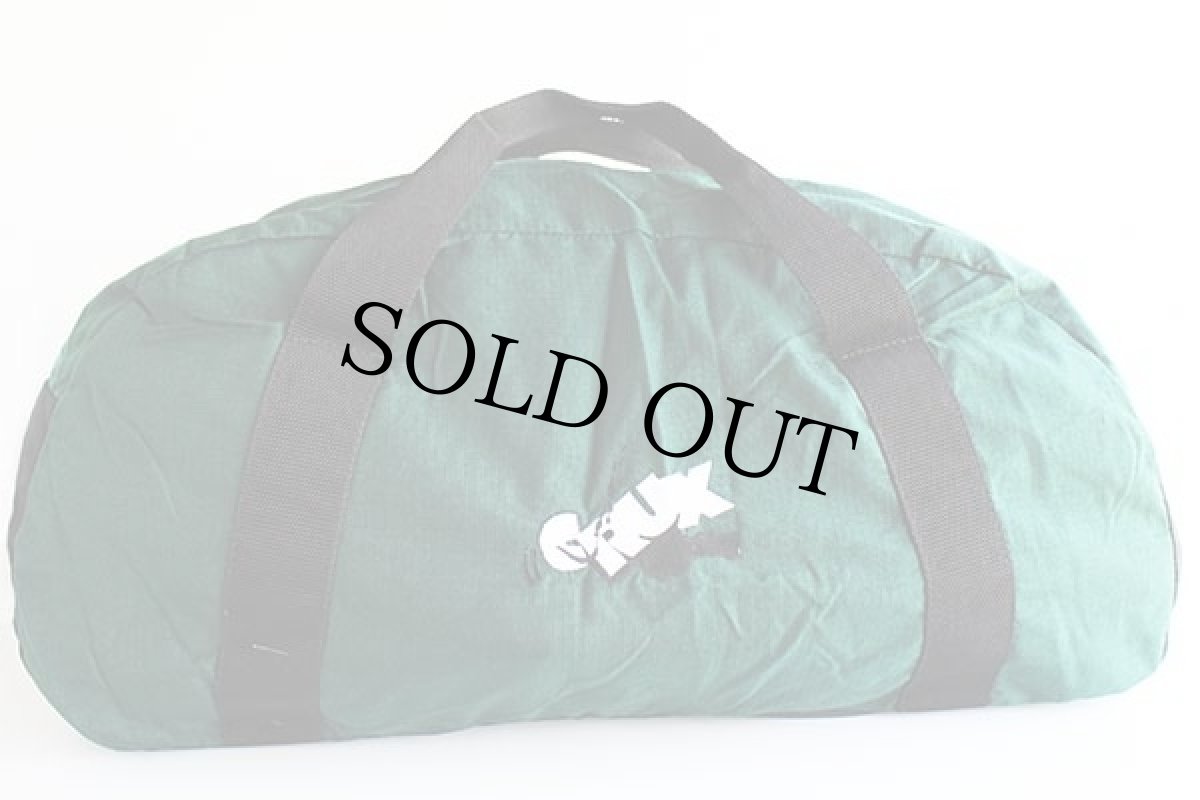 画像2: 90s USA製 JANSPORTジャンスポーツ CRUX刺繍 ツートン ナイロン ダッフルバッグ 緑×黒 (2)