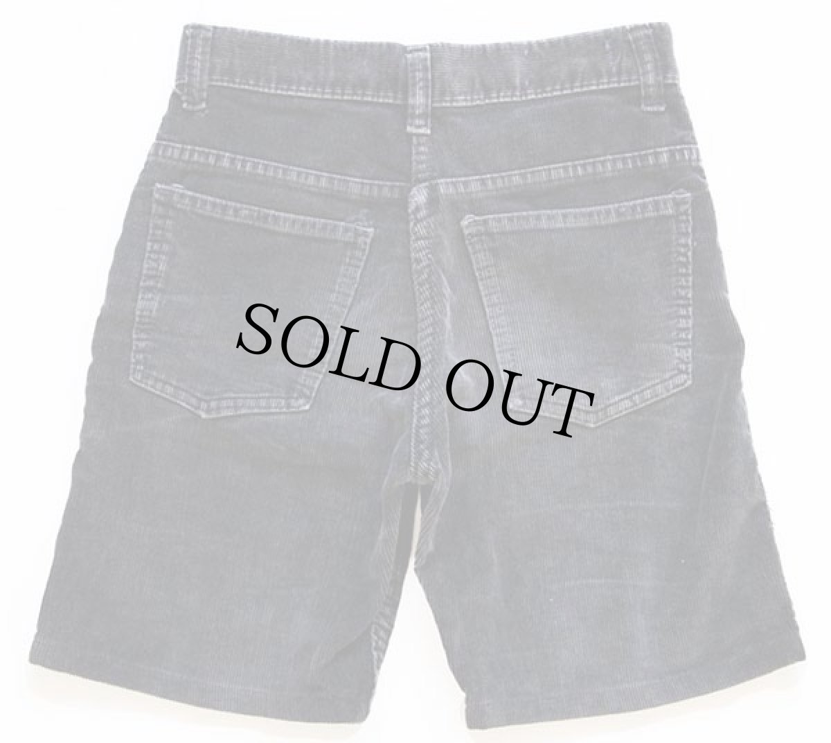 画像2: 70s Levi'sリーバイス コーデュロイ ショートパンツ カスタム 黒 キッズ w24★ショーツ (2)