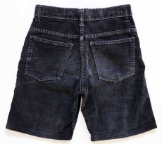 画像2: 70s Levi'sリーバイス コーデュロイ ショートパンツ カスタム 黒 キッズ w24★ショーツ (2)