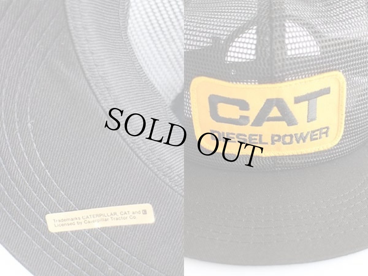 画像3: デッドストック★80s USA製 CAT DIESEL POWER キャタピラー パッチ付き オールメッシュキャップ ブラック (3)