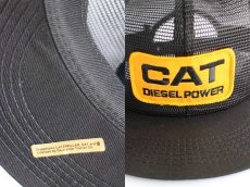 画像3: デッドストック★80s USA製 CAT DIESEL POWER キャタピラー パッチ付き オールメッシュキャップ ブラック (3)