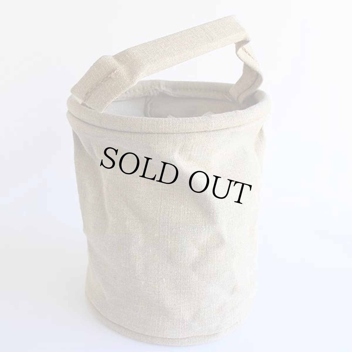 画像2: フランス軍 バケツ型 キャンバス バッグ グレーベージュ (2)