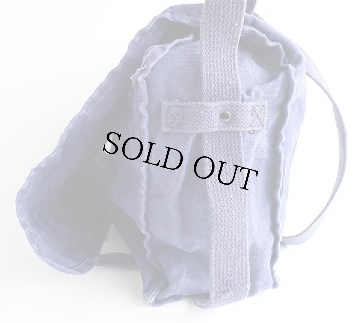 画像3: 60s フランス軍 リネン ショルダーバッグ インクブルー (3)