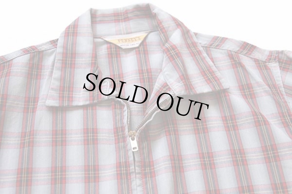 画像3: 50s PENNEY'S オンブレチェック コットンジャケット M (3)