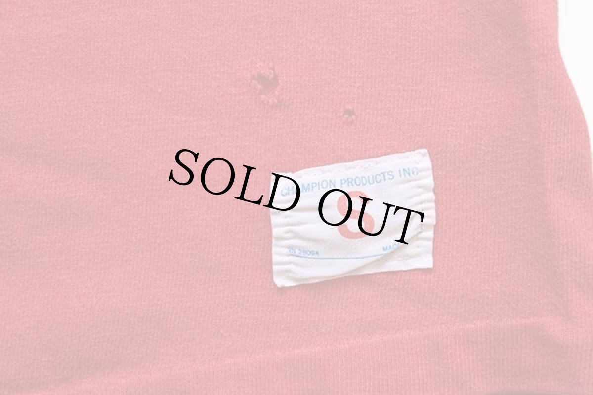 画像5: 70s USA製 Championチャンピオン GUSTAVUS 81 ナンバリング コットン フットボールTシャツ 赤 S (5)