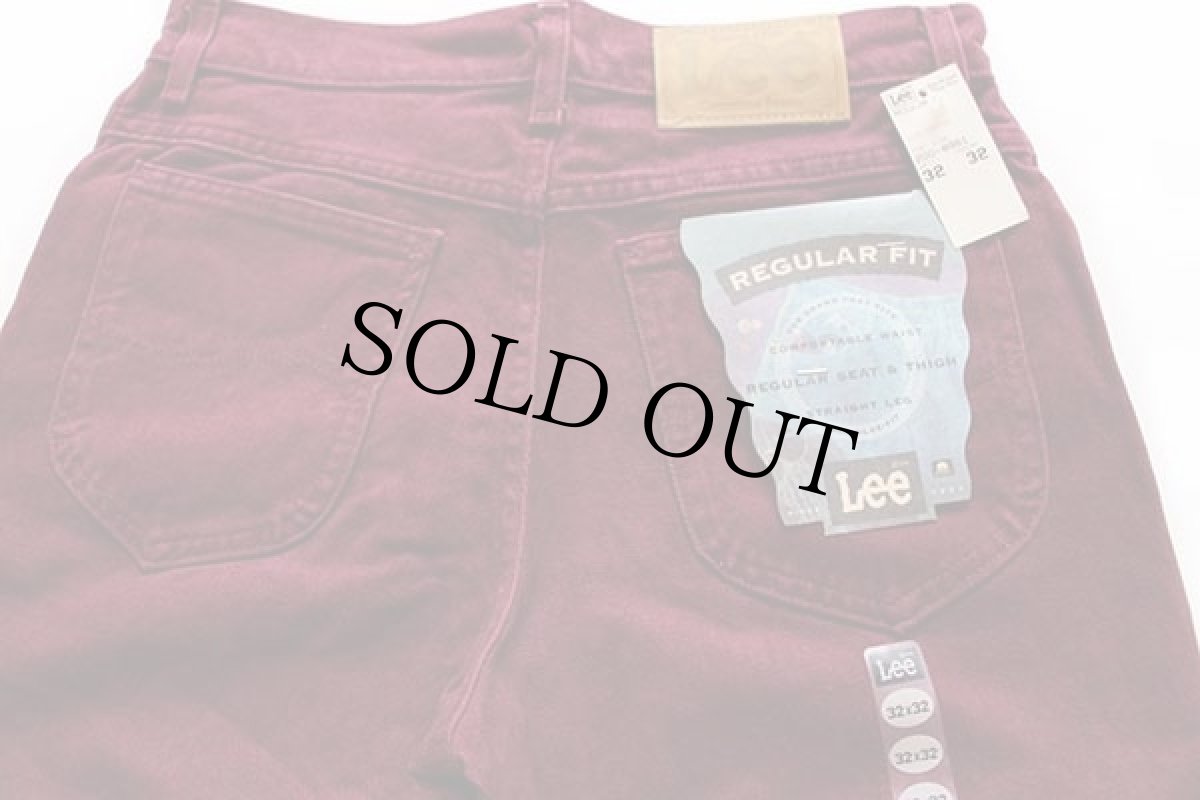 画像3: デッドストック★90s USA製 Leeリー 200-8961 カラーデニムパンツ ワインレッド w32 L32 (3)