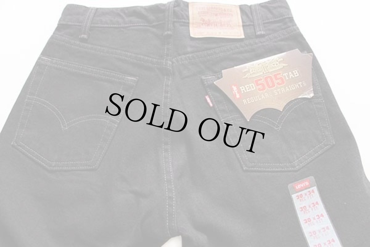 画像3: デッドストック★90s USA製 Levi'sリーバイス 505 ブラック デニムパンツ w30 L34 (3)
