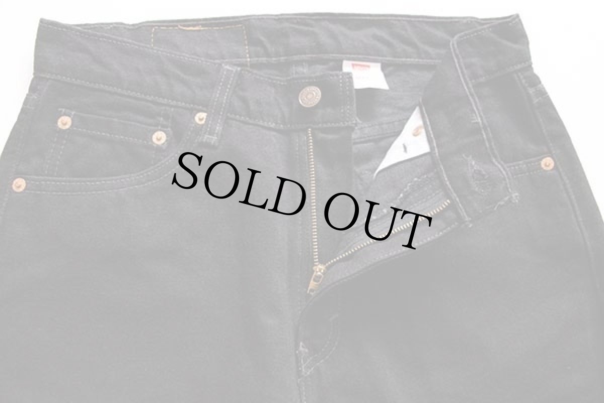 画像4: デッドストック★90s USA製 Levi'sリーバイス 505 ブラック デニムパンツ w30 L34 (4)