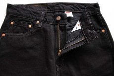 画像4: デッドストック★90s USA製 Levi'sリーバイス 505 ブラック デニムパンツ w30 L34 (4)