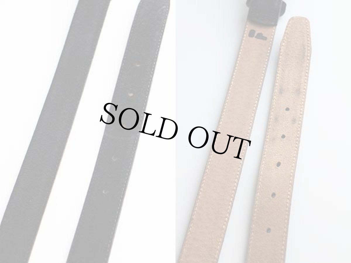 画像4: 90s USA製 LANDS'ENDランズエンド スエード レザーベルト 黒 30★1241 (4)