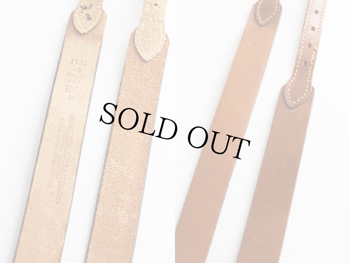 画像3: 90s USA製 Levi'sリーバイス SADDLEMAN Collection レザーベルト 茶 30 (3)