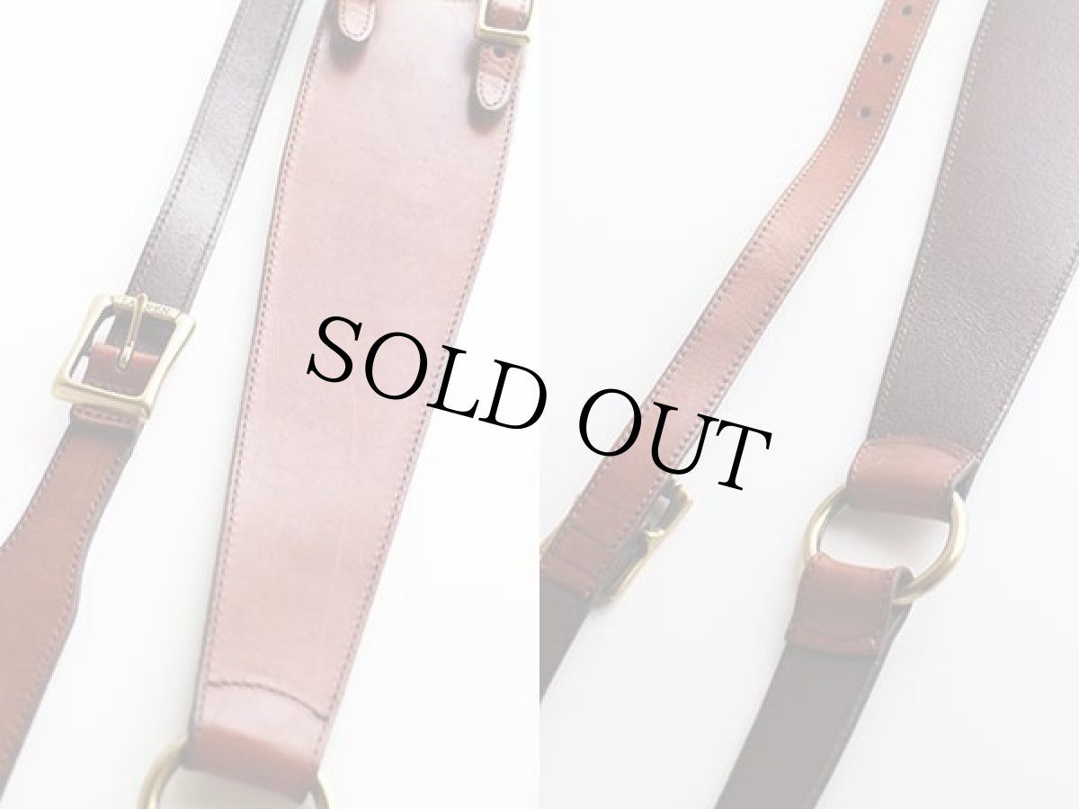 画像3: LAUREN ラルフローレン デザイン レザーベルト 茶 L★1239 (3)