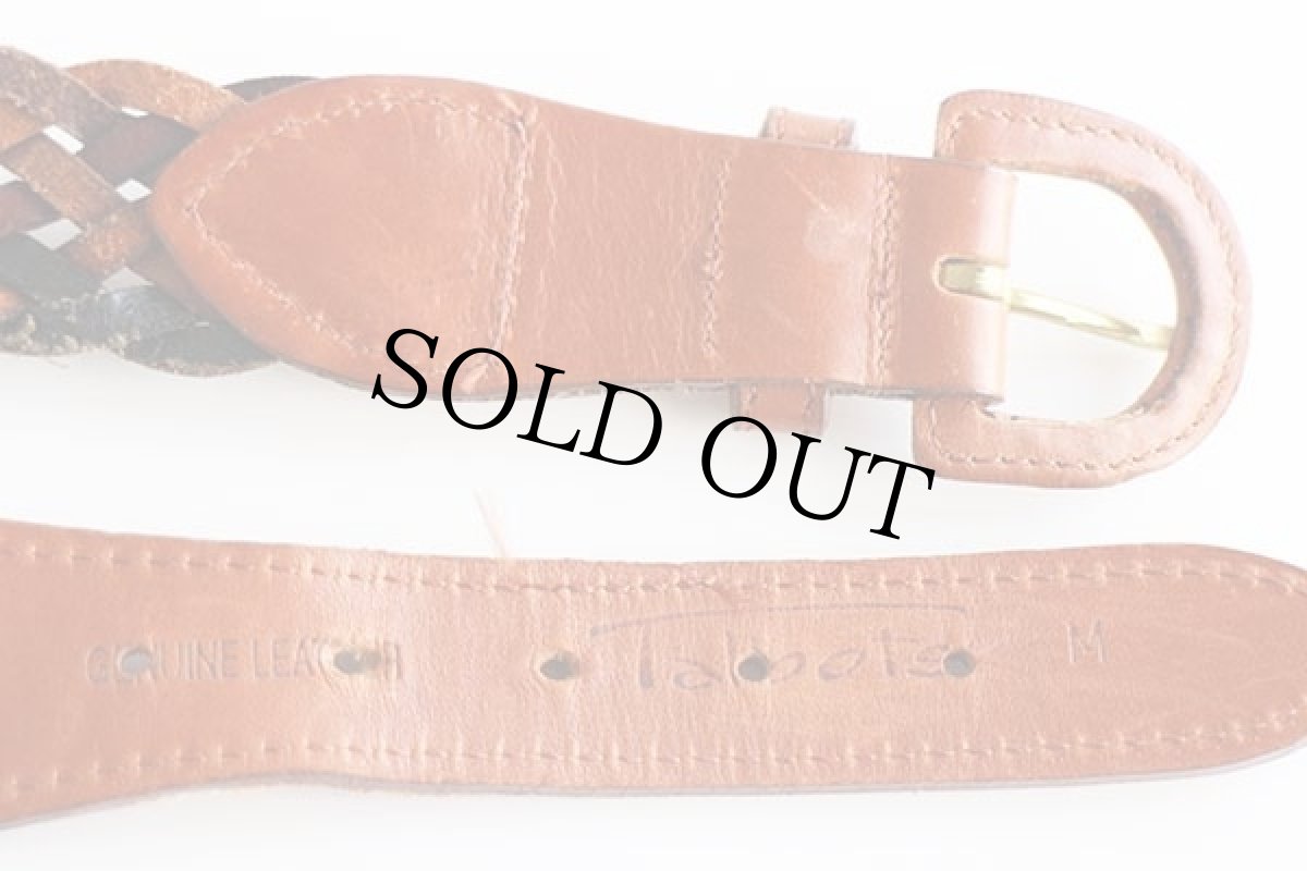 画像3: Talbots クレイジーカラー 編み込み レザーベルト M★1250 (3)