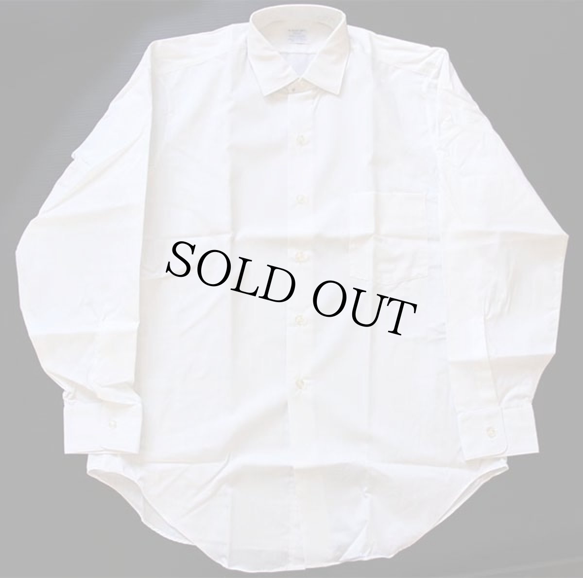 画像3: デッドストック★60s USA製 ARROW 無地 コットンシャツ 白 15-32 (3)