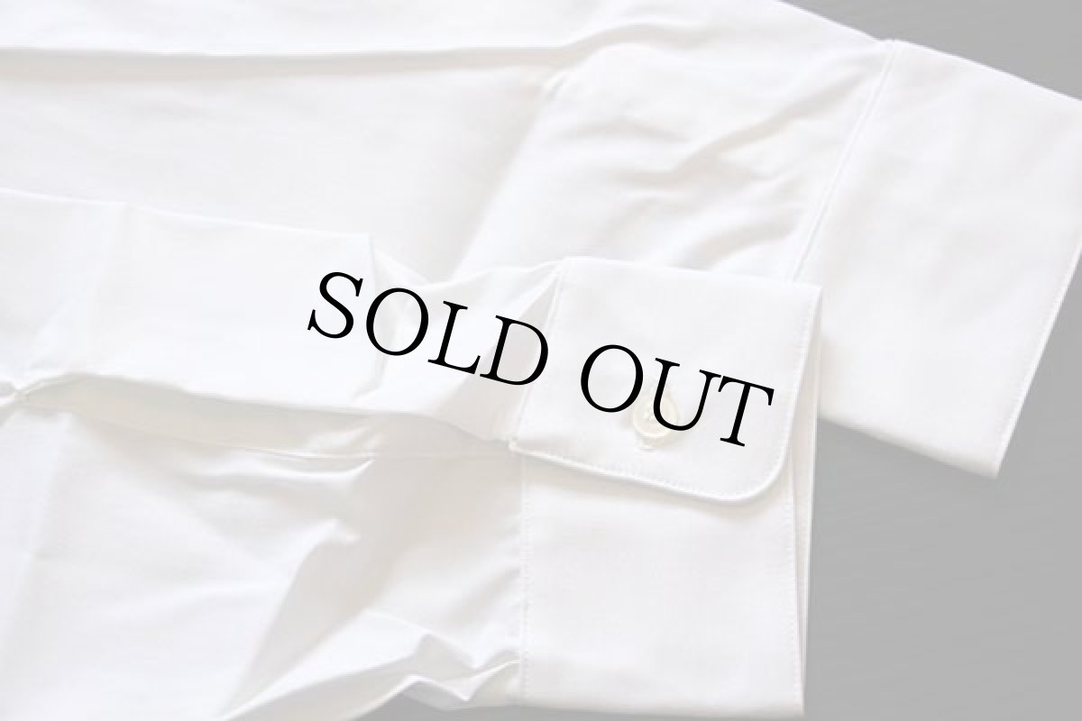 画像7: デッドストック★60s USA製 ARROW 無地 コットンシャツ 白 15-32 (7)