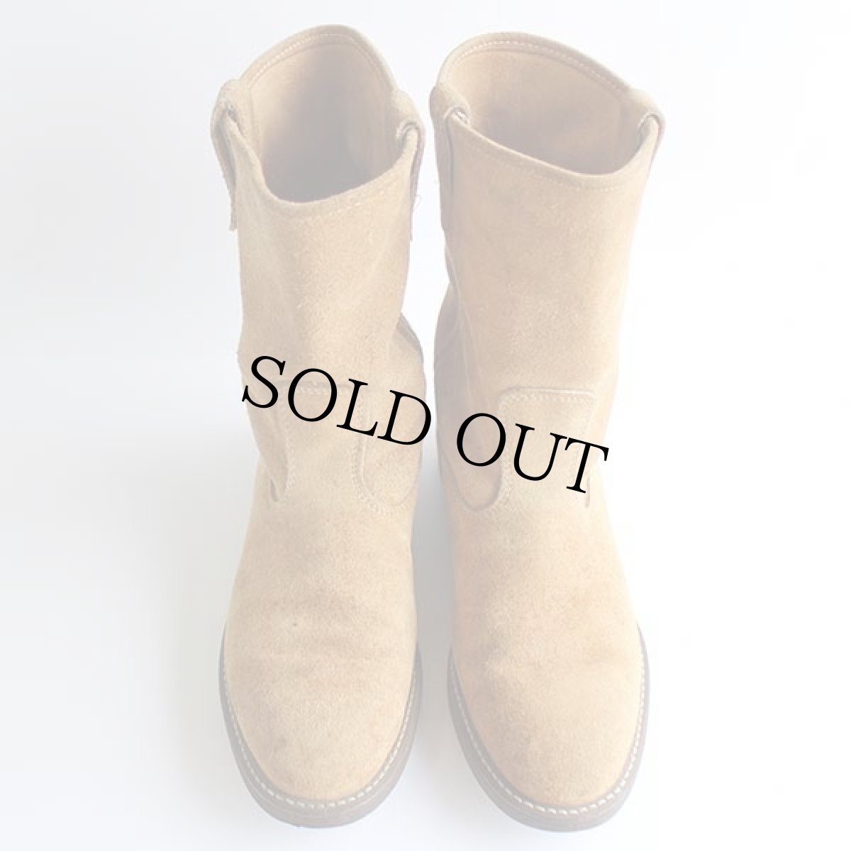 画像3: 80s USA製 TEXAS STEER スエードレザー ペコスブーツ 茶 (3)