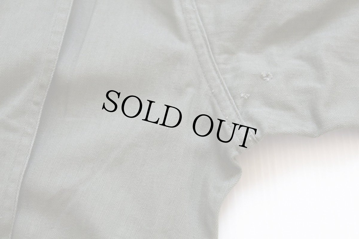 画像8: 40s 米軍 U.S.ARMY M-43 HBT ヘリンボーンツイル オールインワン オリーブドラブ 38L★A つなぎ (8)