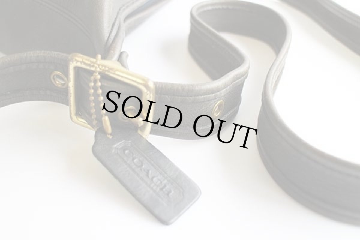 画像6: USA製 COACH オールド コーチ バケツ型 レザー ショルダーバッグ 黒★9953 (6)