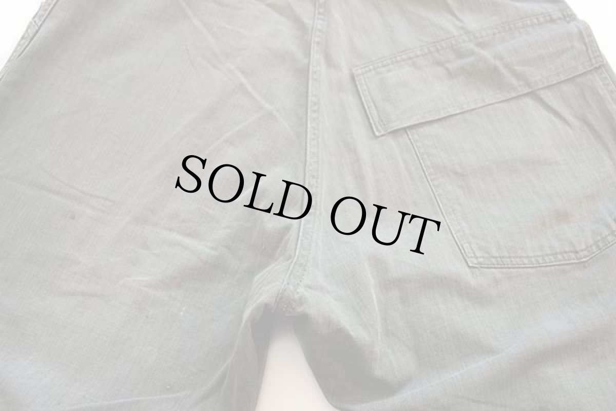 画像5: 40s 米軍 U.S.ARMY M-43 HBT ヘリンボーンツイル オールインワン オリーブドラブ ペンキ飛び 38R★つなぎ (5)