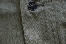 画像9: 40s 米軍 U.S.ARMY M-43 HBT ヘリンボーンツイル オールインワン オリーブドラブ 38L★A つなぎ (9)