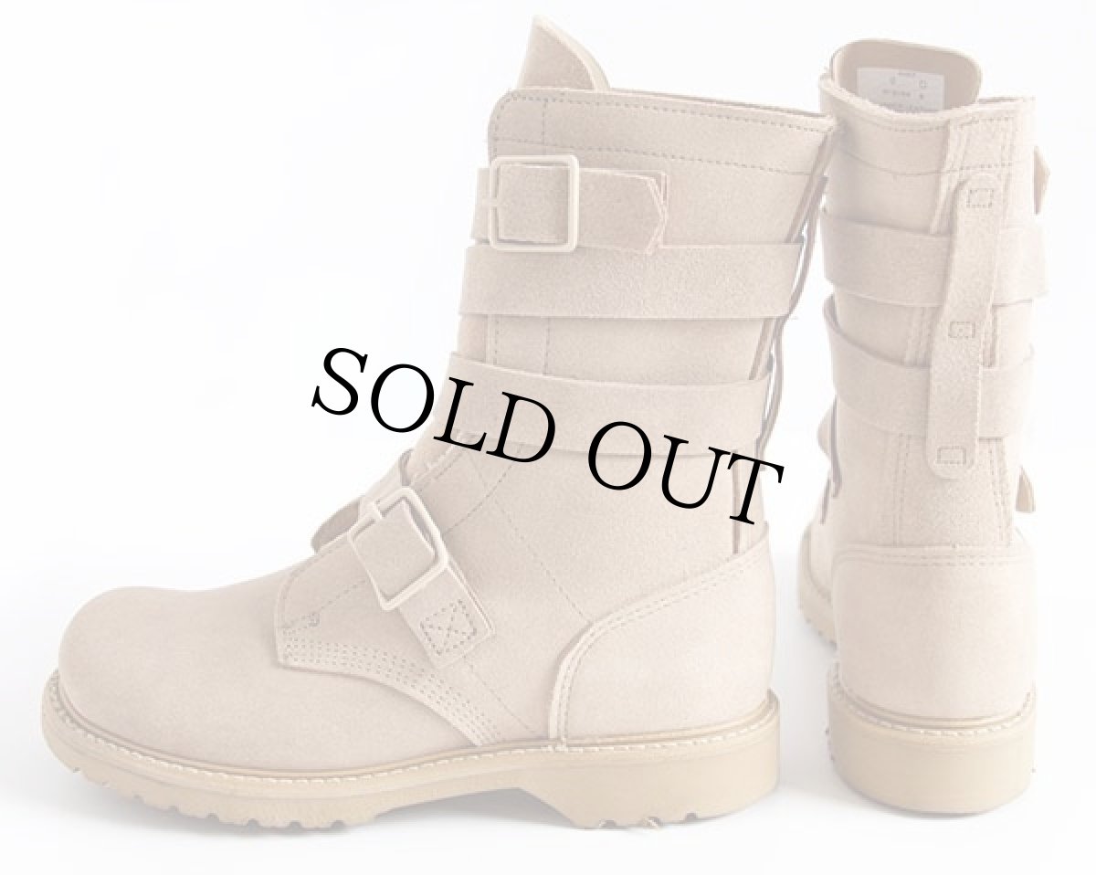 画像2: デッドストック★USA製 米軍 U.S.ARMY HH BRAND スエードレザー タンカース ブーツ サンドベージュ 9D (2)