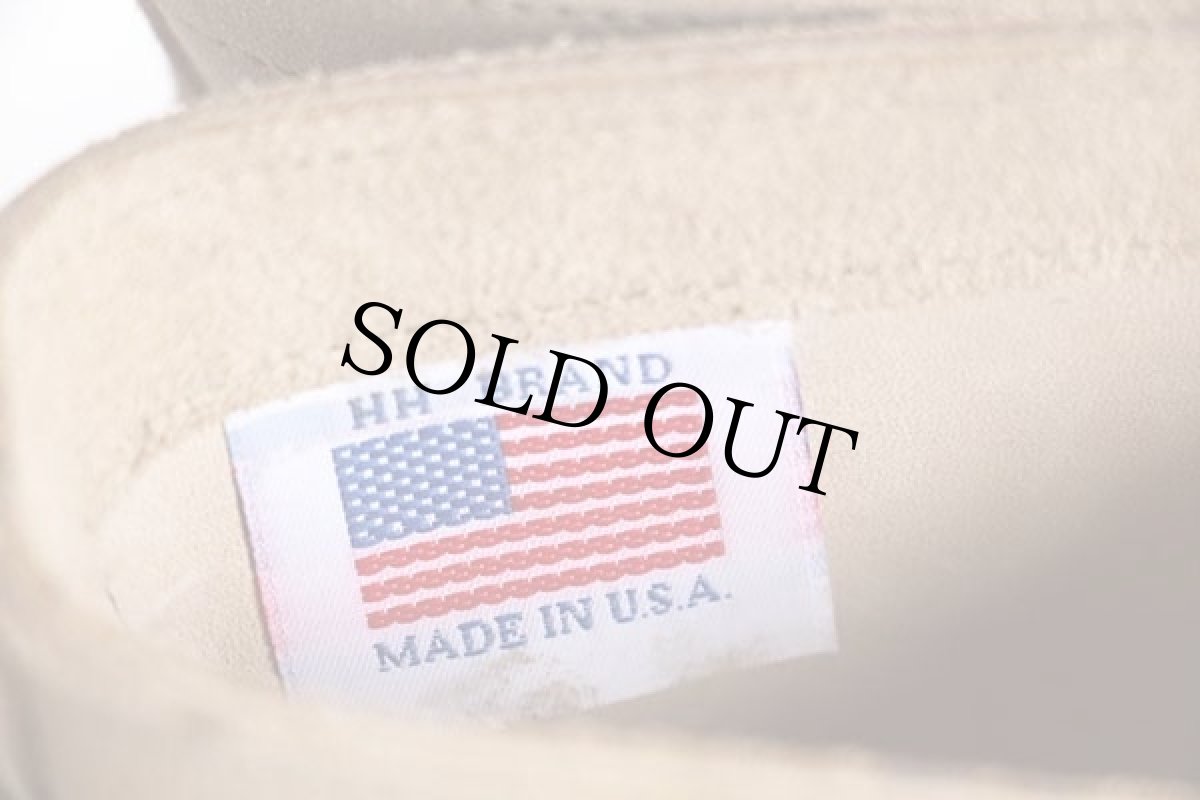 画像6: デッドストック★USA製 米軍 U.S.ARMY HH BRAND スエードレザー タンカース ブーツ サンドベージュ 9D (6)