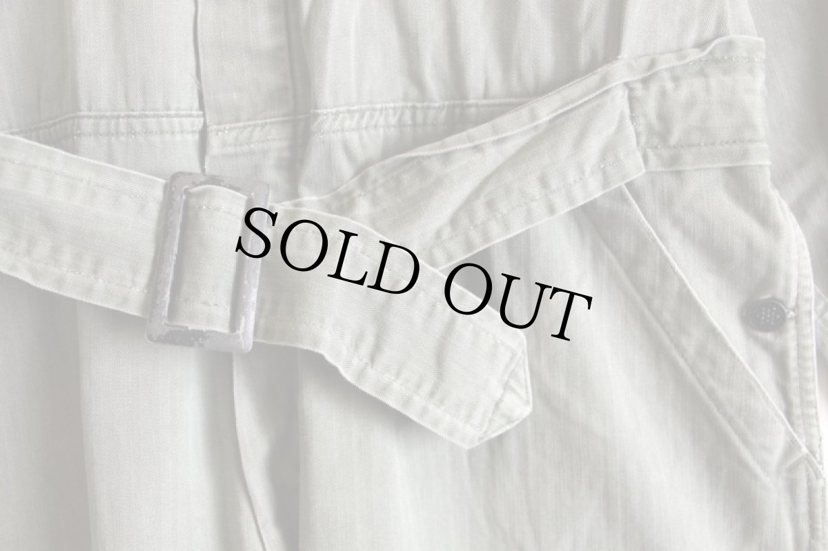 画像5: 40s 米軍 U.S.ARMY M-43 HBT ヘリンボーンツイル オールインワン 初期型 オリーブドラブ★つなぎ (5)