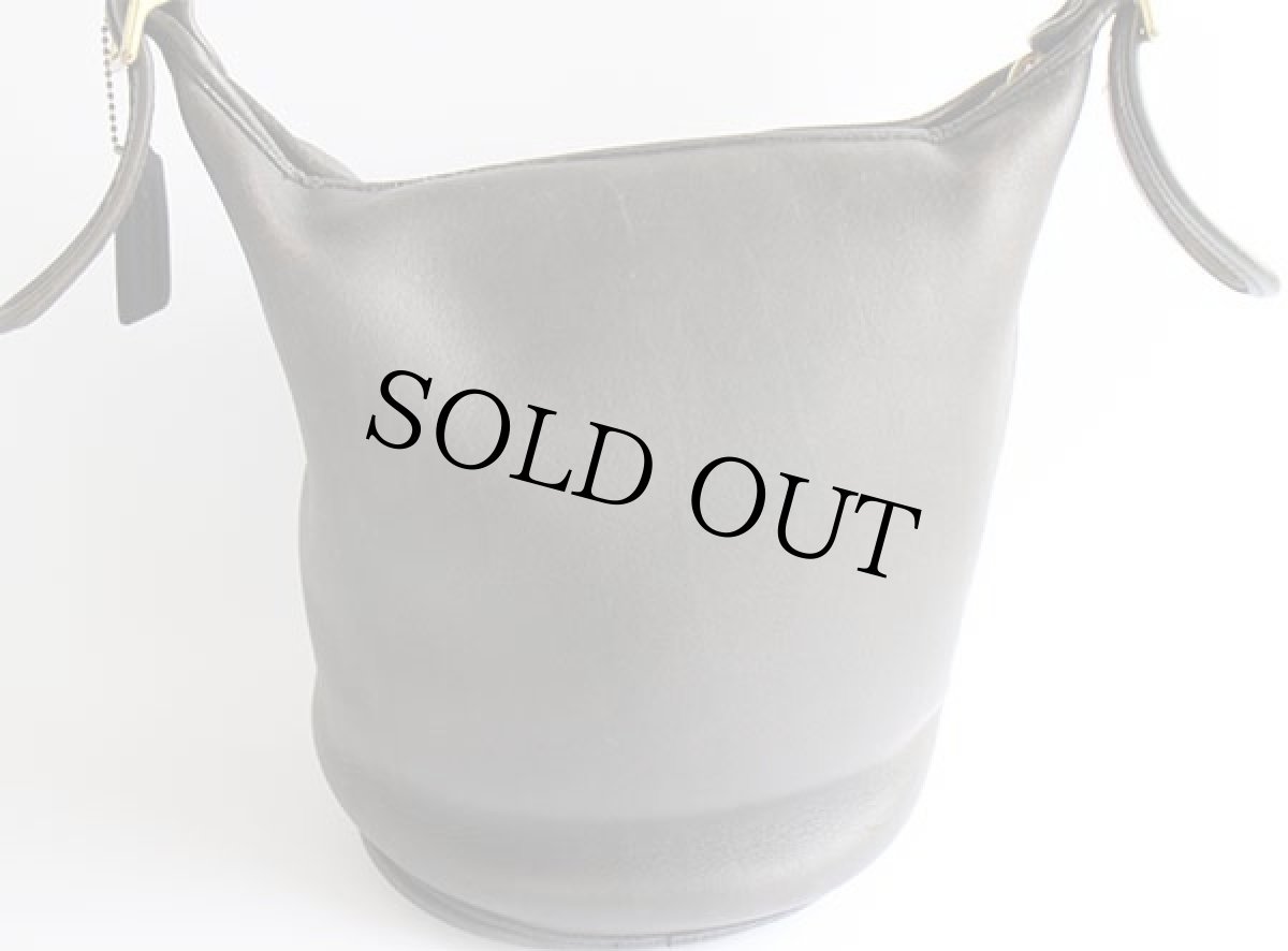 画像2: USA製 COACH オールド コーチ バケツ型 レザー ショルダーバッグ 黒★9953 (2)