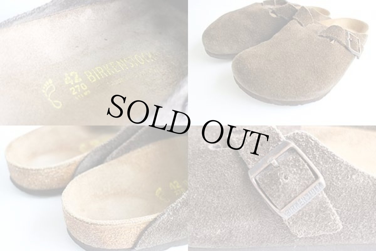 画像5: ドイツ製 BIRKENSTOCKビルケンシュトック スエードレザー ボストン 焦げ茶 42/27★サンダル (5)