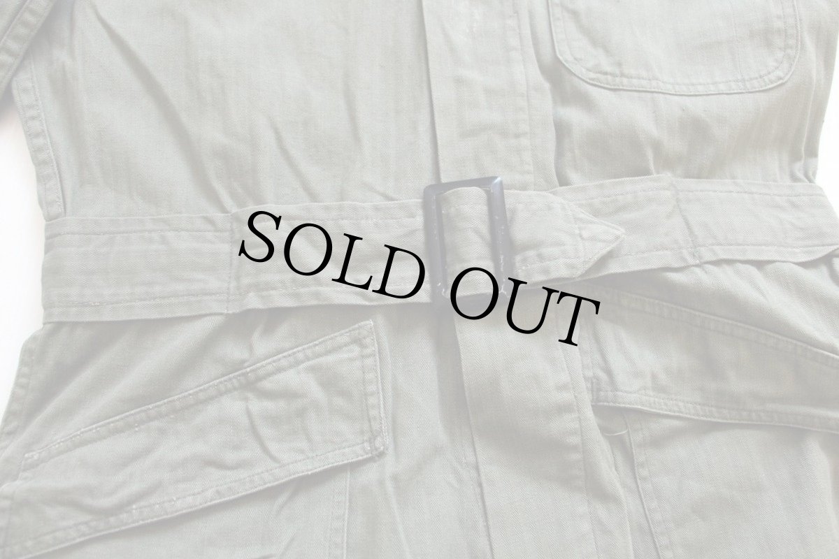 画像5: 40s 米軍 U.S.ARMY M-43 HBT ヘリンボーンツイル オールインワン オリーブドラブ 38L★A つなぎ (5)