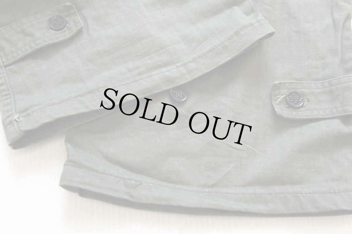 画像7: 40s 米軍 U.S.ARMY M-43 HBT ヘリンボーンツイル オールインワン オリーブドラブ 38L★A つなぎ (7)