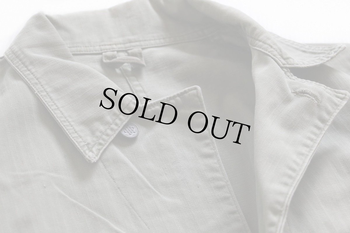 画像4: 40s 米軍 U.S.ARMY M-43 HBT ヘリンボーンツイル オールインワン 初期型 オリーブドラブ★つなぎ (4)