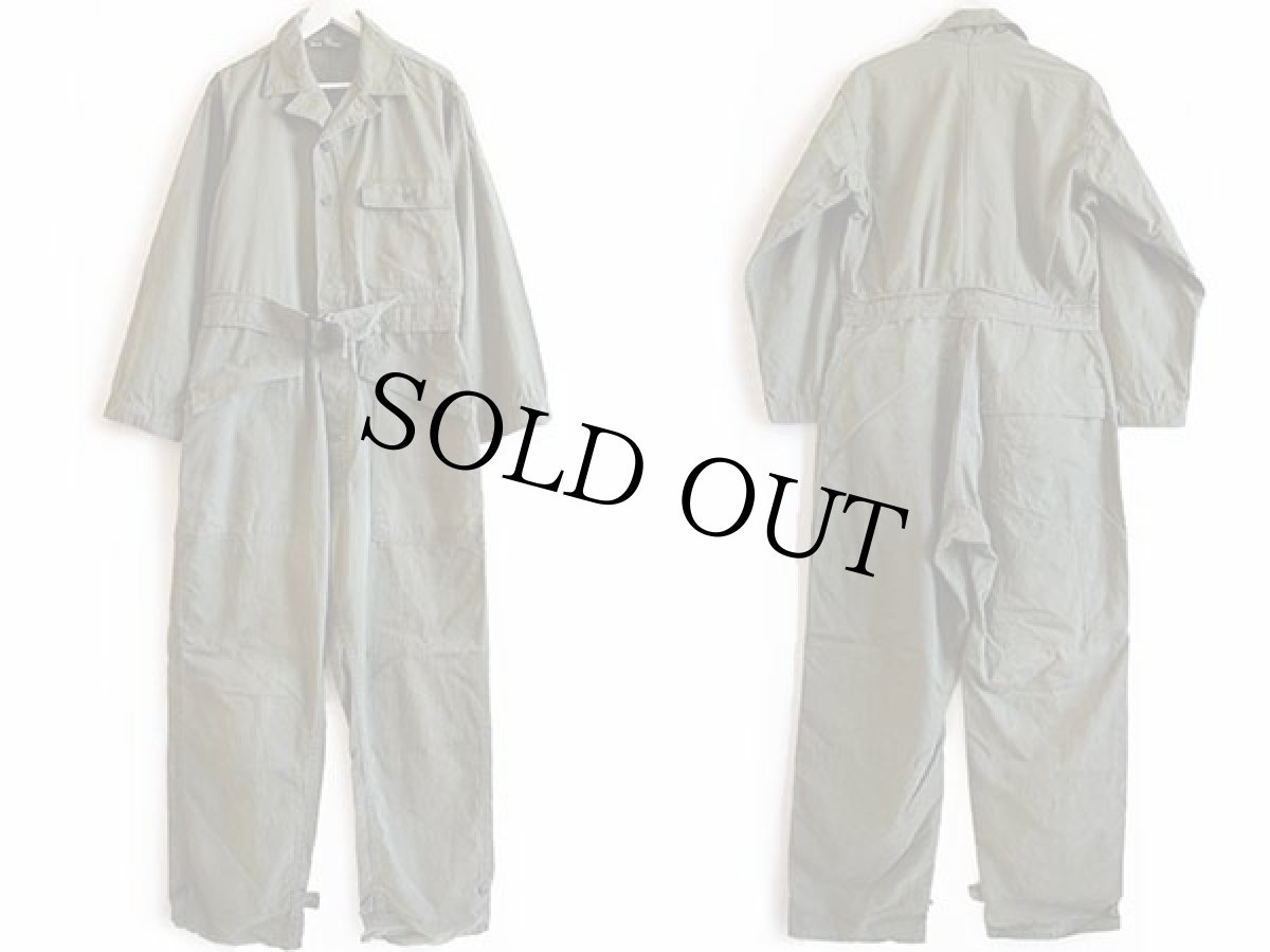 画像2: 40s 米軍 U.S.ARMY M-43 HBT ヘリンボーンツイル オールインワン オリーブドラブ 38R★E つなぎ (2)