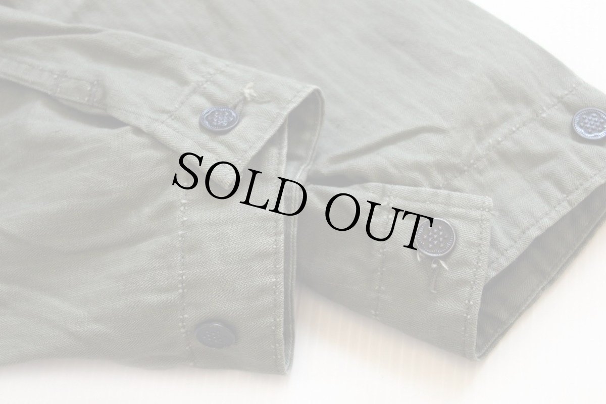 画像6: 40s 米軍 U.S.ARMY M-43 HBT ヘリンボーンツイル オールインワン オリーブドラブ 38L★A つなぎ (6)