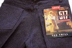 画像4: デッドストック★90s USA製 Levi'sリーバイス 517 ポリエステルパンツ ココア w29 L30★スタプレ (4)