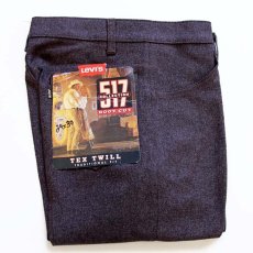 画像1: デッドストック★90s USA製 Levi'sリーバイス 517 ポリエステルパンツ ココア w29 L30★スタプレ (1)