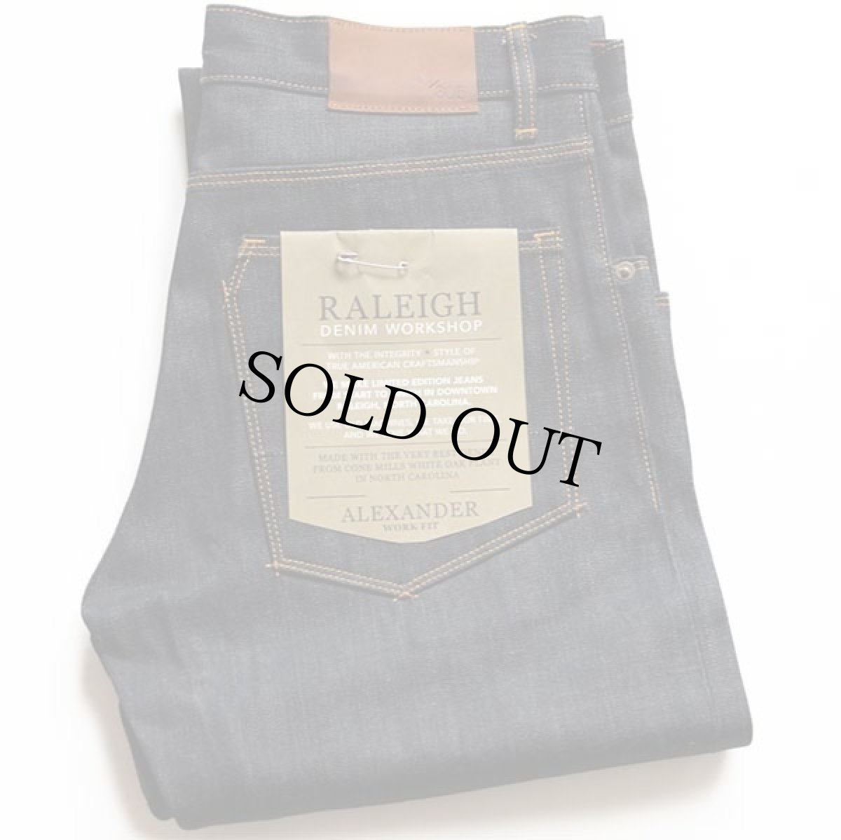 画像1: 未使用★USA製 RALEIGH DENIM ALEXANDER CONE DENIM WHITE OAK デニムパンツ 291/305 w31 (1)