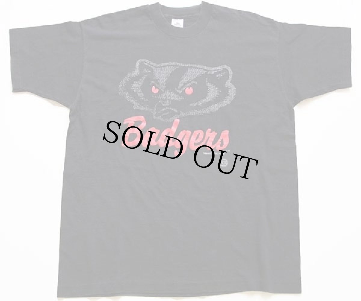 画像2: 90s USA製 Badgers バッキー コットンTシャツ 黒 XL (2)