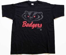 画像2: 90s USA製 Badgers バッキー コットンTシャツ 黒 XL (2)