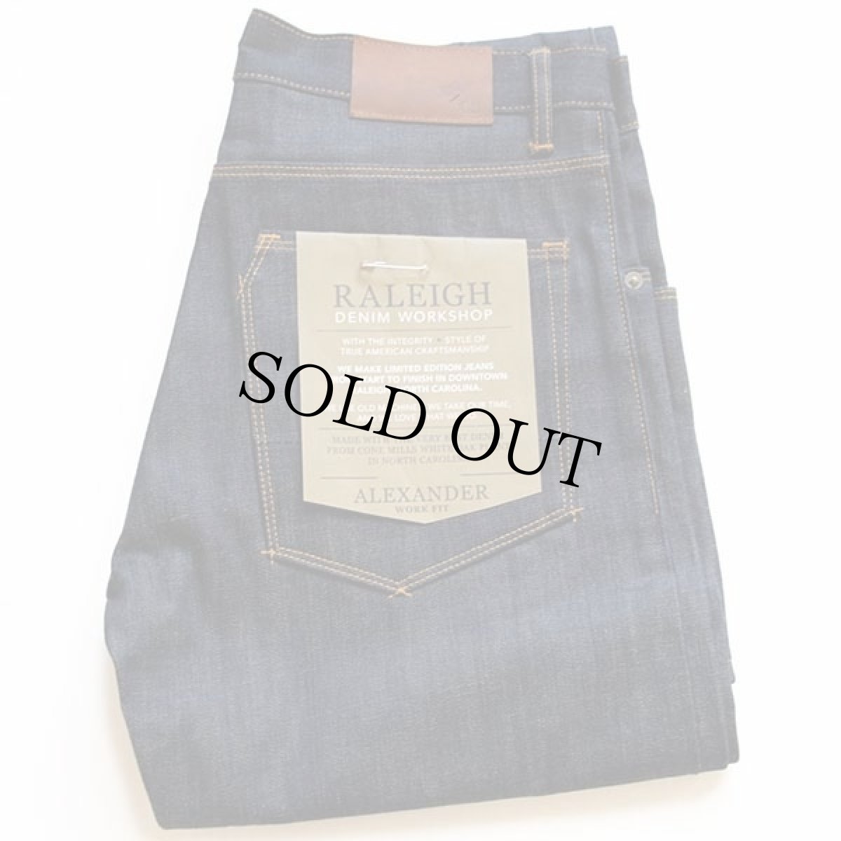 画像1: 未使用★USA製 RALEIGH DENIM ALEXANDER CONE DENIM WHITE OAK デニムパンツ 32/305 w31 (1)