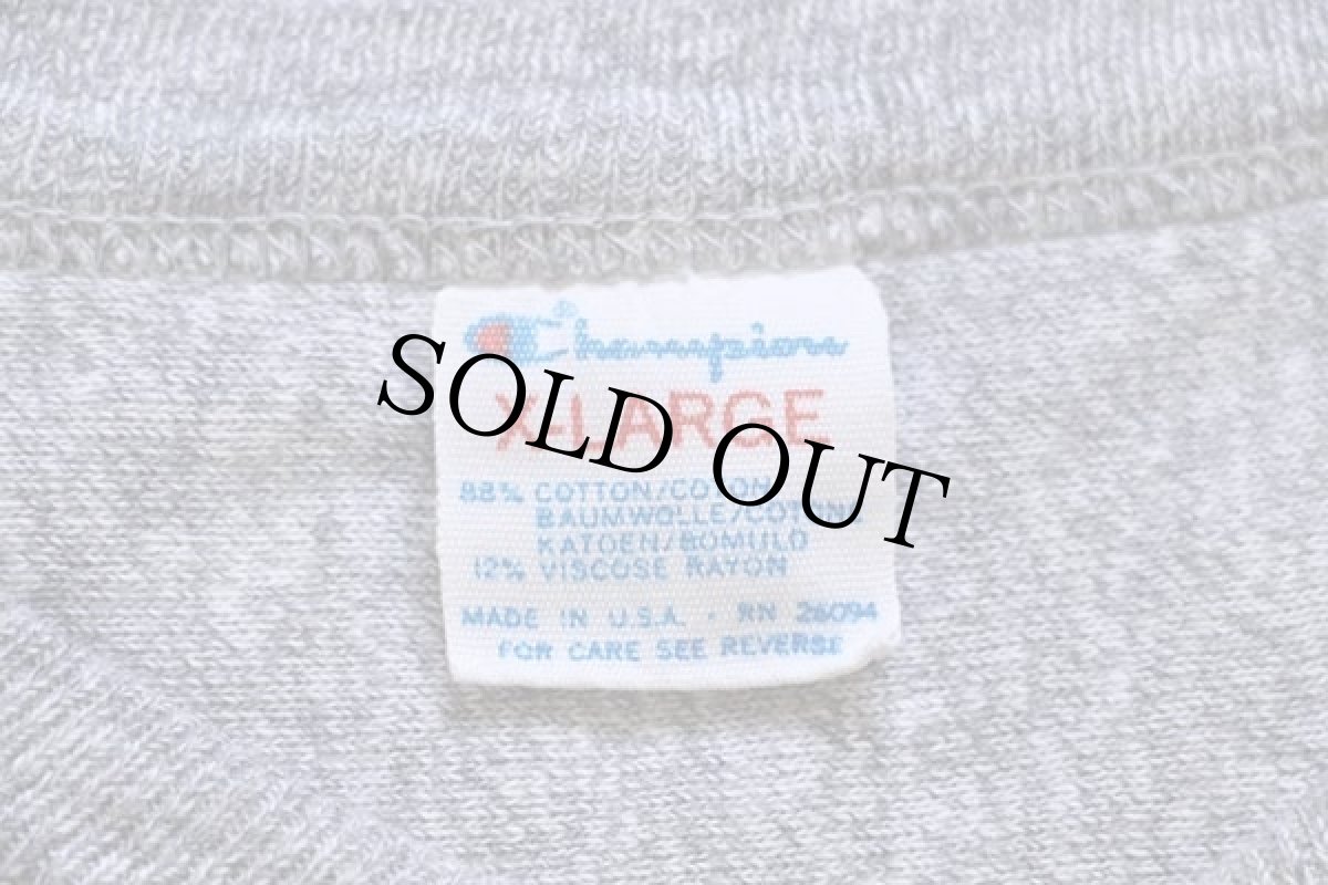 画像4: 80s USA製 Championチャンピオン WISCONSIN バッキー 88/12 フットボールTシャツ 杢グレー XL (4)