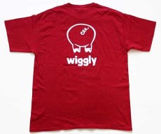 画像3: piggly wiggly 両面プリント コットンTシャツ ワインレッド L★ピグリー ウィグリー (3)