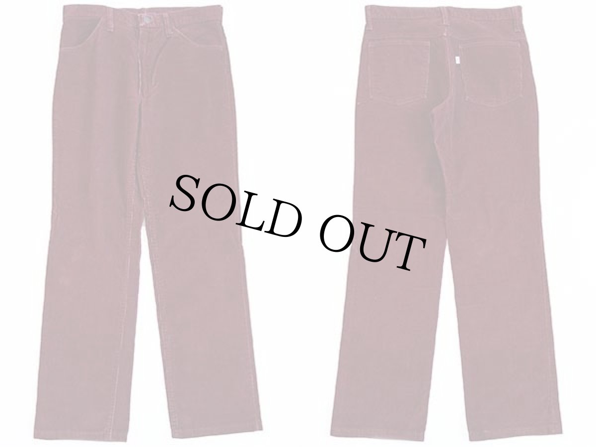 画像2: 80s Levi'sリーバイス コーデュロイパンツ バーガンディ w31 (2)